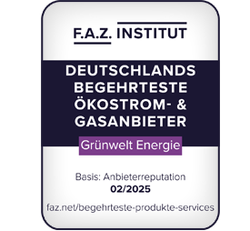 FAZ: Deutschlands begehrteste Ökostrom- & Gasanbieter