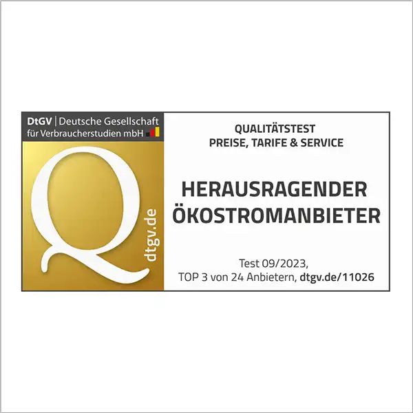 Herausragender Ökostromanbieter