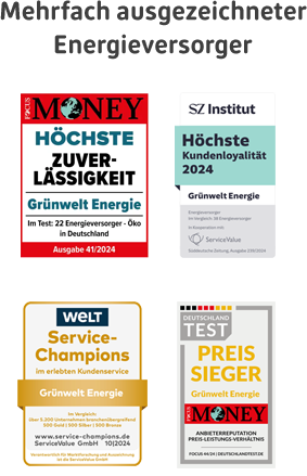 Auszeichnungen für Grünwelt Energie